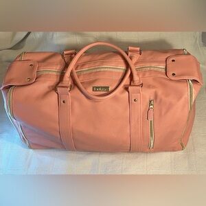 Luhxe Pink Leather Duffel Bag/Garment Bag